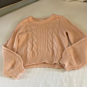 light pink abercrombie kids sweater